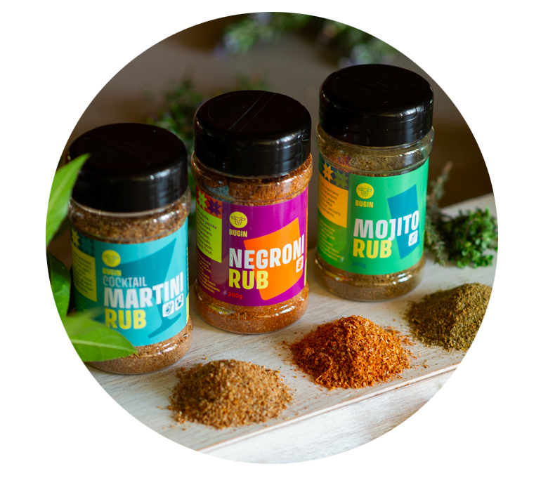 Cocktail rub BUGIN spezie per la cucina e il barbecue